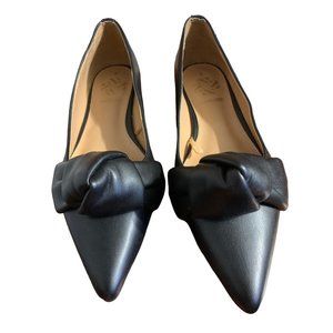 Sam & Libby Women's Laurena Pointed Knotted Toe Ballet Flats Black Size 8.5 W